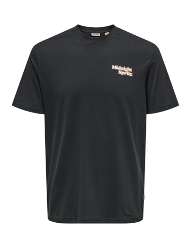 ONLY & SONS Onschris Life Reg SS Tee, Nero, S - Mode & Vêtements en promo à 8.44€