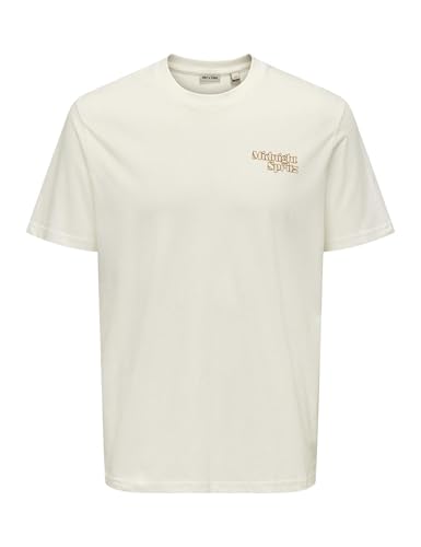 ONLY & SONS Onschris Life Reg SS tee, Cloud Dancer, S - Bricolage & Outils en promo à 5.32€