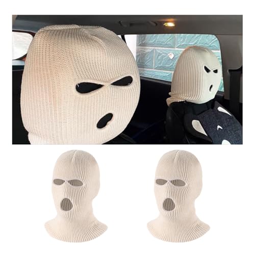 povtii 2 PCS Car Headrest Cover, Funny Face Mask Auto Front... - Auto & Moto Amazon Royaume-Uni à 1.51€