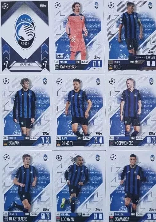 Match Attax 2024 2025 Atalanta Full Base Card Team Set - Auto & Moto Amazon Royaume-Uni à 1.99€