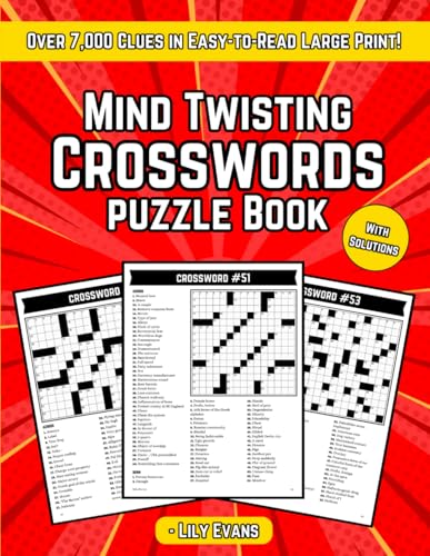 Mind Twisting Crosswords Puzzle Book For Adults And Teens:... - Jouets & Jeux en promo à 4.89€
