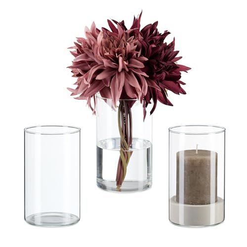 Relaxdays Grand Vase en Verre, pour Votre Bouquet ou Votre... - Home & Kitchen Amazon France à 17.42€
