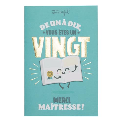 Mr. Wonderful - Carte - De un à dix, vous êtes un vingt.... - Auto & Motorcycle Amazon France à 3.95€