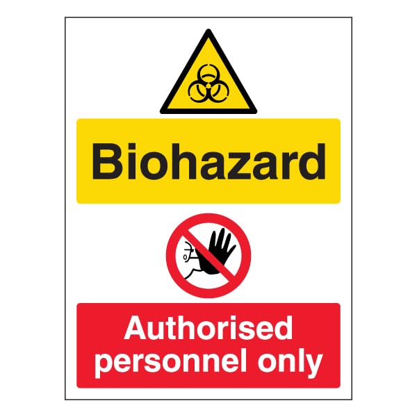 V Safety Biohazard/Authorised Personal Only - Portrait 210... - Maison & Cuisine en promo à 2.17€