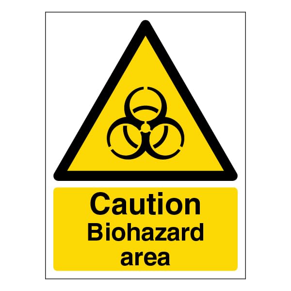 V Safety Caution Biohazard Area - Portrait 150 x 200mm... - Maison & Cuisine Amazon Royaume-Uni à 1.56€