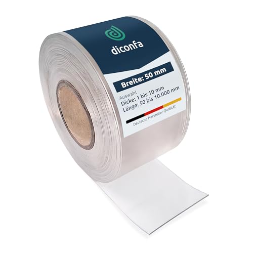 diconfa PVC-Streifen glasklar 50mm 5cm breit - 0,05 bis 10m... - Maison & Cuisine en promo à 1.91€