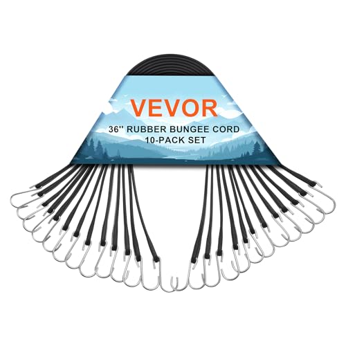 VEVOR 10 Piece Flat Bungee Cord, 20 mm Heavy Duty Bungee... - Auto & Moto Amazon Royaume-Uni à 13.99€