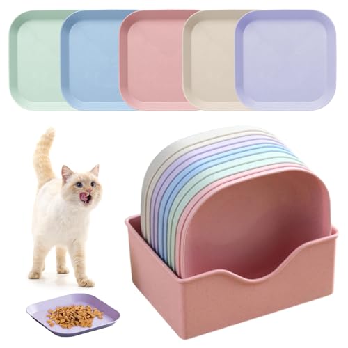 XINGNA 12 Gamelles Plates pour Chat, Gamelles colorées... - Jouets & Jeux en promo à 14.04€