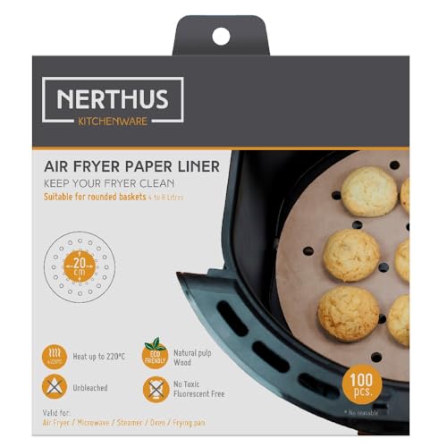 NERTHUS FIH 1443 Runde Papiermatte für Air Fryer, Set mit... - Maison & Cuisine Amazon Allemagne à 3.95€