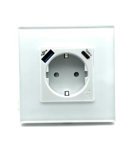 Modernes Touch-Wandschalter-Panel mit Stecker und USB-Port... - Vente Flash Amazon -68%