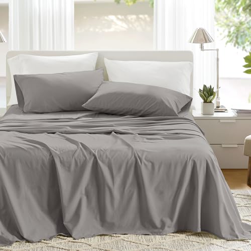Comfort Spaces 100% Cotton Sheets Queen, Breathable, Ultra... - Home & Kitchen Amazon UK à 16.71€