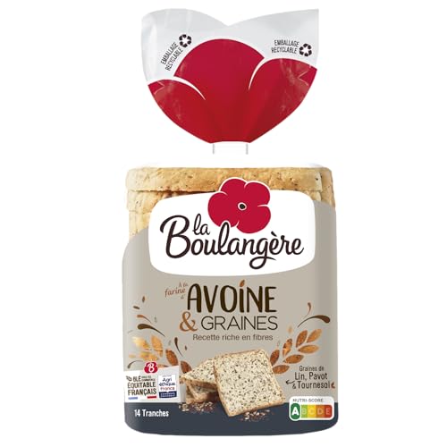 Pain de mie Avoine et Graines 500g - LA BOULANGERE - Épicerie Amazon France à 3.23€