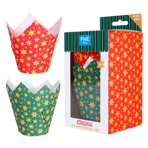 PME Natalizi Pirottini a Tulipano per Muffin - Stelle (24... - Maison & Cuisine Amazon Italie à 3.49€