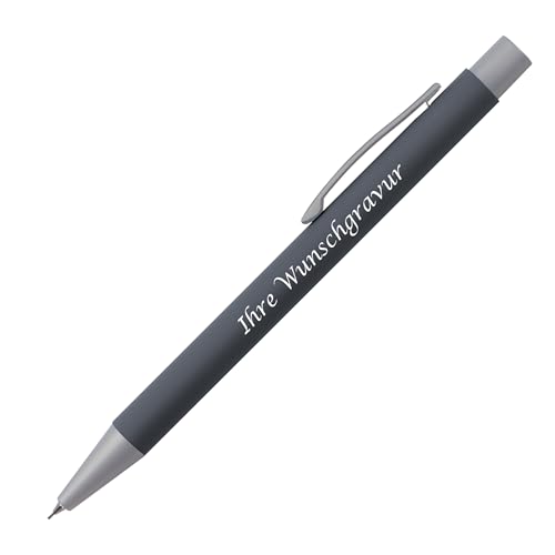 Druckbleistift mit Gravur / aus Metall / Farbe: anthrazit - Fournitures Bureau en promo à 1.99€
