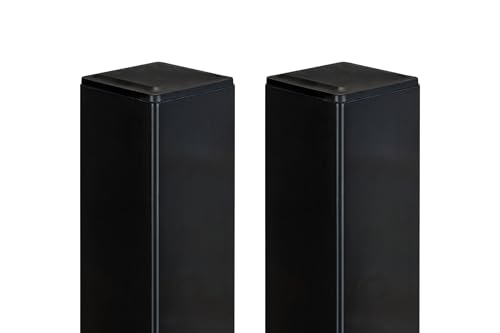 Casanoov Lot de 2 poteaux en fer DARIO 8x8cm H.270cm Noir... - Maison & Cuisine Amazon France à 79.00€