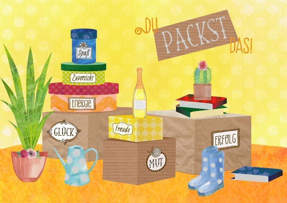 Gutsch Verlag Postkarte Spruch Motivation: Du schaffst das!... - Loisirs Créatifs Amazon Allemagne à 1.50€