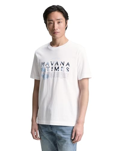 TOM TAILOR Maglietta da Uomo, 20000 - Bianco., XS - Mode & Vêtements Amazon Italie à 8.65€