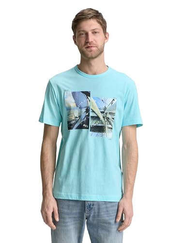 TOM TAILOR Maglietta da Uomo, 34921 - Caraibi Turquoise, M - Auto & Moto Amazon Italie à 6.62€