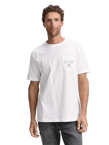 TOM TAILOR Maglietta da Uomo, 10332 - Bianco, XL - Amazon Italy à 8.05€