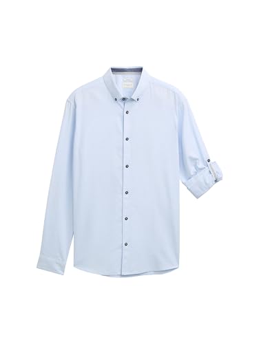 TOM TAILOR 1046092 Camisa, 37928-light Blue Fine Stripe, M... - Maison & Cuisine Amazon Espagne à 30.49€