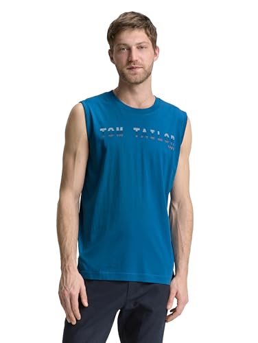 TOM TAILOR Canotta da Uomo con Logo Stampato, 28857 - Blu... - Animalerie Amazon Italie à 6.53€