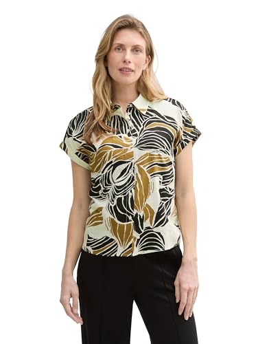 TOM TAILOR Blusa de Mujer, 37999 – Diseño de Hojas de Corte... - Amazon Espagne à 15.56€