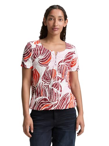 TOM TAILOR 1046403 Camiseta, 38010-red Cut Leaves Design... - Amazon Espagne à 12.23€