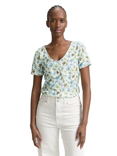 TOM TAILOR Denim 1046553 Camiseta, 37809-White Green Blue... - Jardin & Extérieur Amazon Espagne à 12.76€