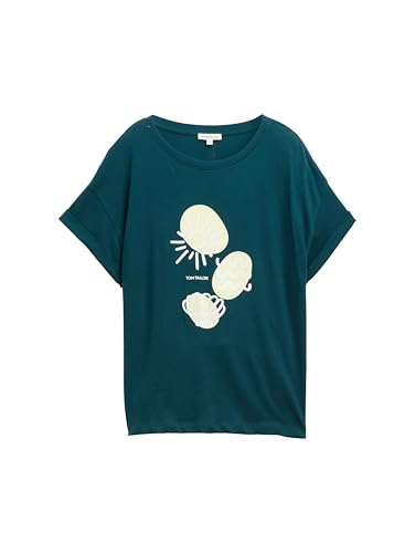TOM TAILOR Maglietta da Donna, 27528 - Verde tè Scuro, L - Amazon Italy à 8.51€