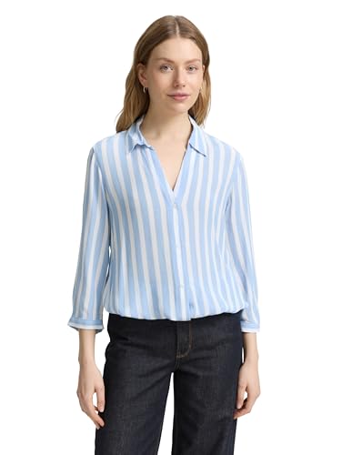 TOM TAILOR 1047179 Camicia da Donna, 35221-offwhite Blue... - Amazon Italy à 12.89€