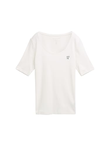 TOM TAILOR Maglietta da Donna, 10315 - Whisper White, XXS - Amazon Italie à 6.94€