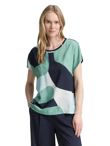 TOM TAILOR 1045569 Camiseta, 38043-faded Green Abstract... - Jardin & Extérieur Amazon Espagne à 22.60€