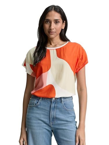 TOM TAILOR 1045569 Camiseta, 38042-Red Abstract Flower, XS... - Jardin & Extérieur Amazon Espagne à 22.52€