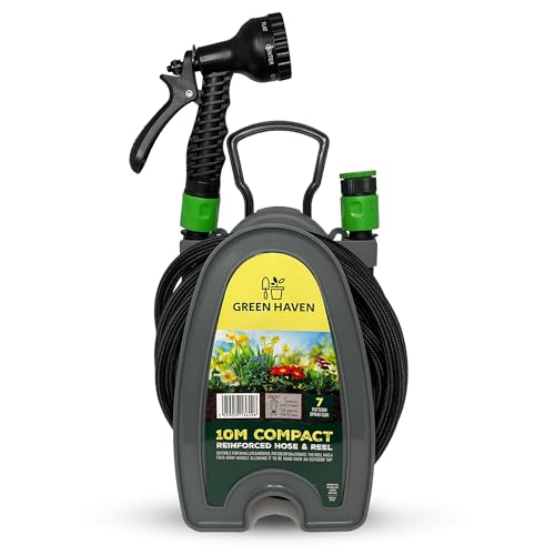 Green Haven Garden Hose Pipe Reel – 10m / 32ft Lightweight... - Jardin & Extérieur Amazon Royaume-Uni à 12.74€