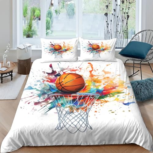 KOABERUVN 3D, Imprimé Basket Peint Literie en Microfibre... - Maison & Cuisine Amazon France à 24.99€