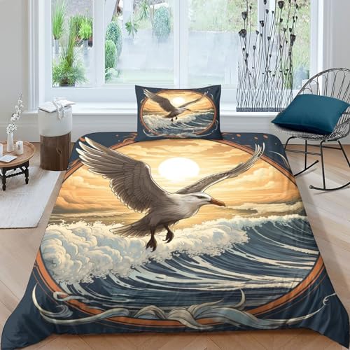 KOABERUVN Imprimé 3D La Mouette Ensemble De Literie avec... - Maison & Cuisine Amazon France à 23.80€