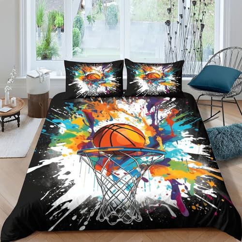 KOABERUVN Imprimé 3D Basketball Ensemble De Literie avec... - Sports & Fitness Amazon France à 17.00€