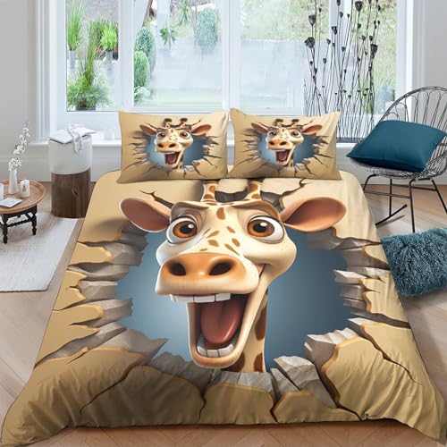 KOABERUVN 3D, Imprimé Girafe Parure De Lit Microfibre Super... en promo à 19,66€ (-85%) sur Amazon FR