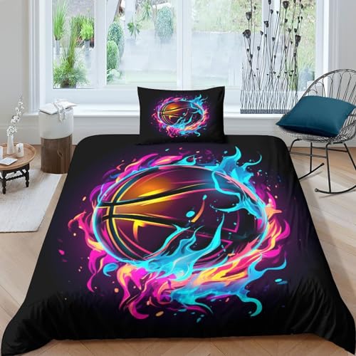 KOABERUVN 3D, Imprimé Basketball Parure De Lit Microfibre... - Sports & Fitness Amazon France à 23.69€