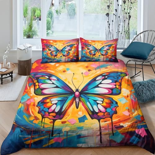 KOABERUVN 3D, Imprimé Papillons Ensemble De Literie avec... - Maison & Cuisine Amazon France à 24.99€