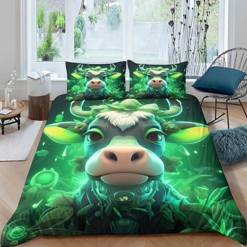 KOABERUVN 3D, Imprimé Cartoon Vaches laitières Literie en... - Auto & Moto en promo à 24.99€