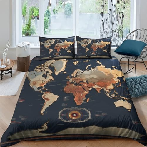 KOABERUVN Imprimé 3D Carte Parure De Lit Microfibre Super... - Auto & Moto Amazon France à 19.66€