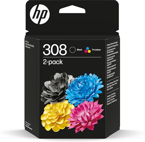 HP 308 2-Pack Black/Tri-color Original Ink Cartridge Combo - Beauté & Parfums en promo à 23.49€