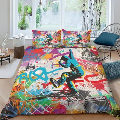 KOABERUVN 3D, Imprimé Graffiti Ensemble De Literie... - Maison & Cuisine Amazon France à 24.99€