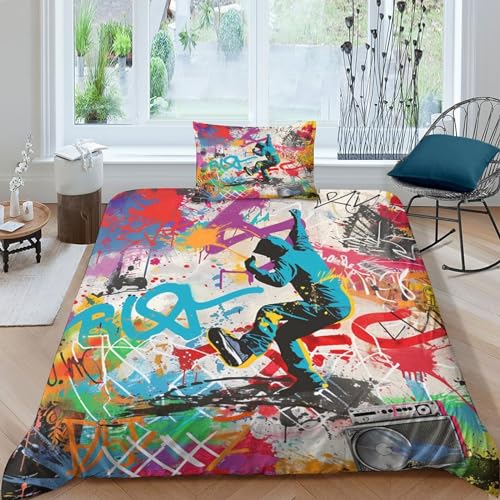 KOABERUVN 3D, Imprimé Graffiti Literie en Microfibre Super... - Maison & Cuisine Amazon France à 23.69€