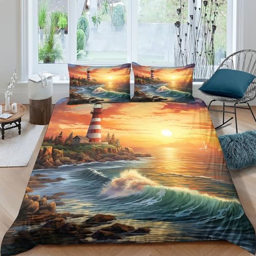 KOABERUVN 3D, Imprimé Le Phare Literie en Microfibre Super... - Maison & Cuisine Amazon France à 27.65€