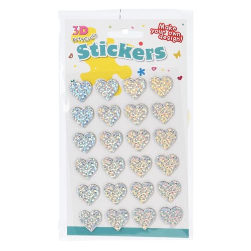 3d stickers hartjes, 24st. - Loisirs Créatifs en promo à 6.46€
