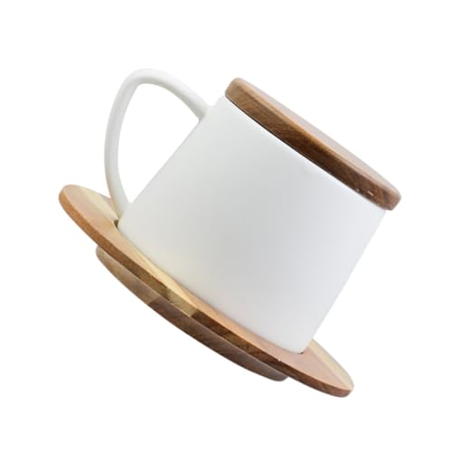 BIUDECO Ceramic Coffee Mug Lid White Porcelain Tea Cup... - High-Tech & Électronique Amazon Royaume-Uni à 12.49€