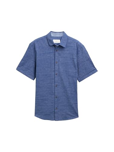 TOM TAILOR Camicia da Uomo, 38777 - Scuro Blue Fil A Fil... - Amazon Italie à 7.32€