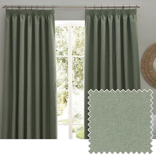 furn. Dawn Textured Blackout Pencil Pleat Curtains –... - Home & Kitchen Amazon UK à 36.00€
